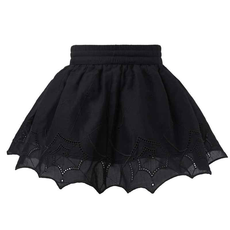 Black Spiderweb Lace Skirt