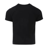 Schwarzes T-Shirt mit Bohrinsel