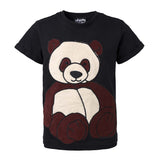 Schwarzes T-Shirt mit Panda