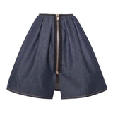 Blue Denim Skirt with Appliqué