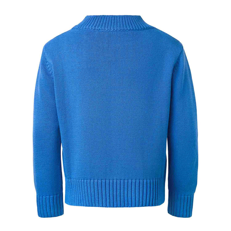 Blue Knitted Sweater with Panda