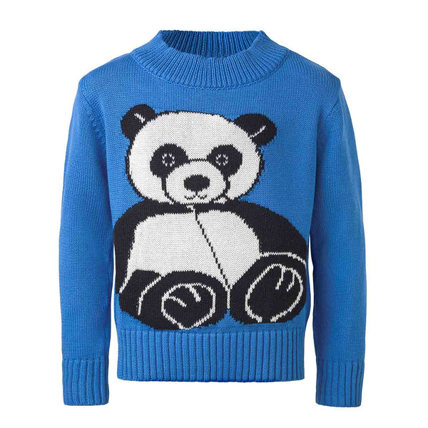Kid's Sweater Blue Cotton Knit