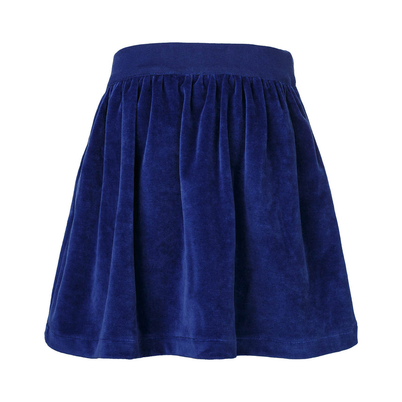 Blue Velvet Skirt for Girls