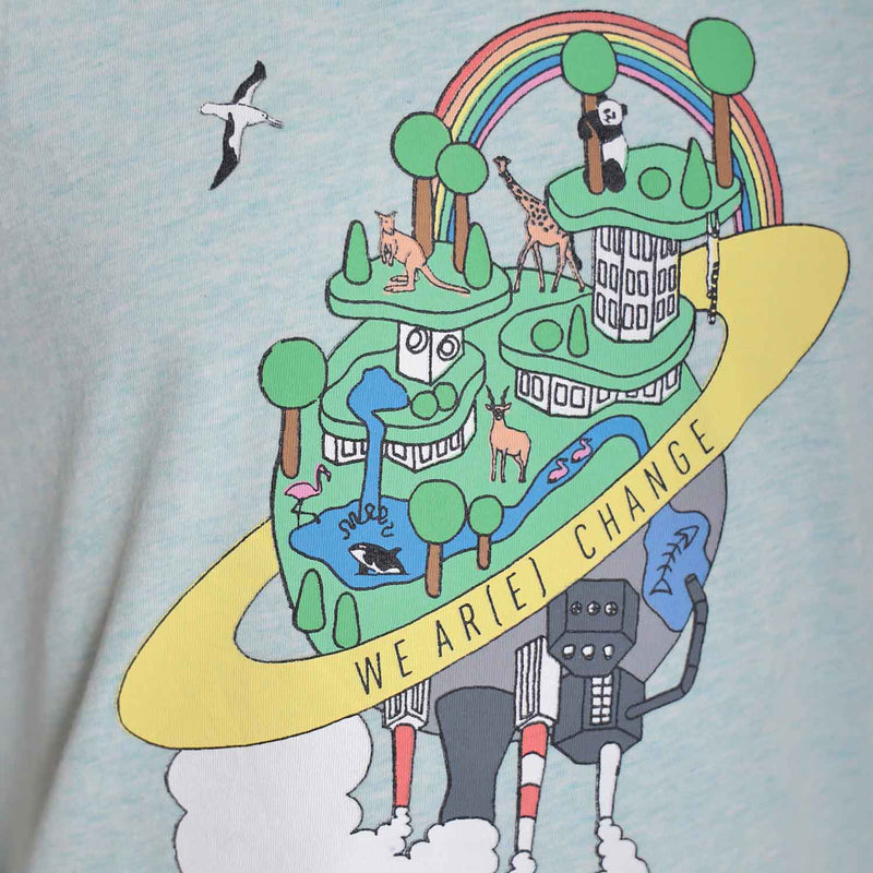 Earth Day T-Shirt für Kinder in Mintgrün