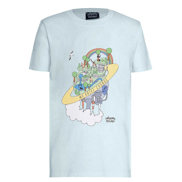 Earth Day T Shirt for Kids in Mint Green