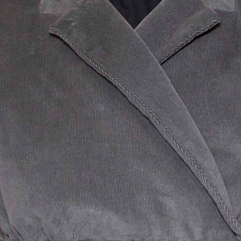 Grey Velvet Sleveless Jacket