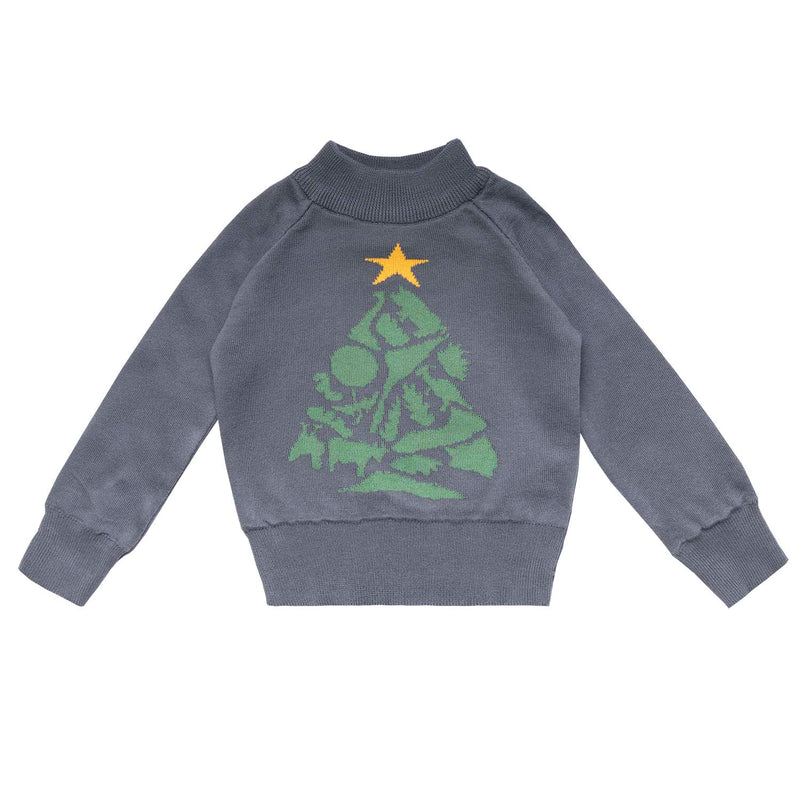 Grey Baby Boy Christmas Sweater
