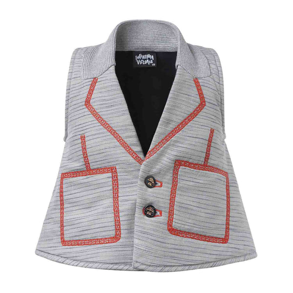 Padded Vest with Embroidery