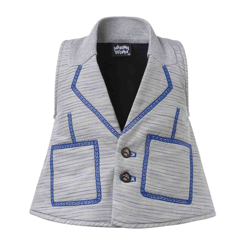 Padded Vest with Embroidery
