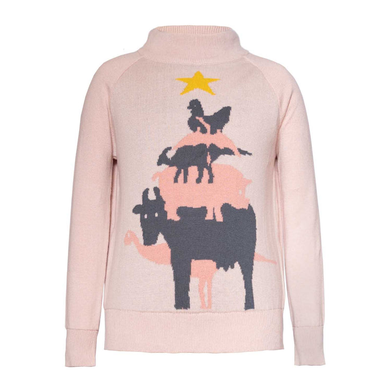 Pink Girls Christmas Sweater