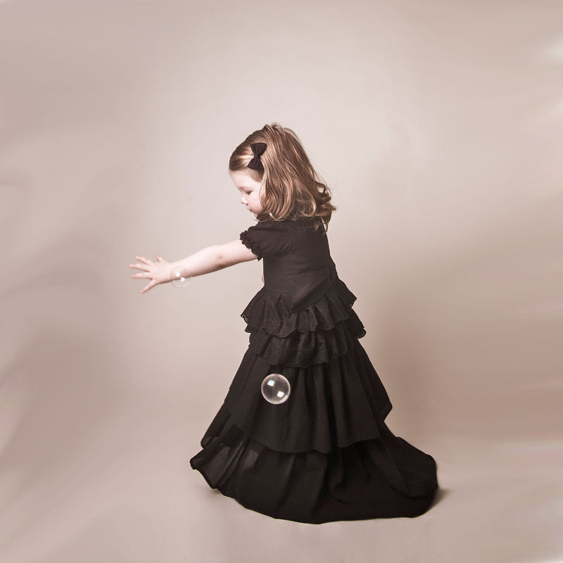 Steampunk Black Lace Dress