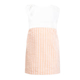 Baby Dress in Peach and White