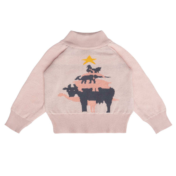 Baby Christmas Sweater in Pink