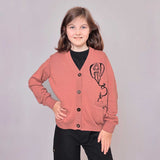 Pink Cardigan for Boys and Girls With Kite