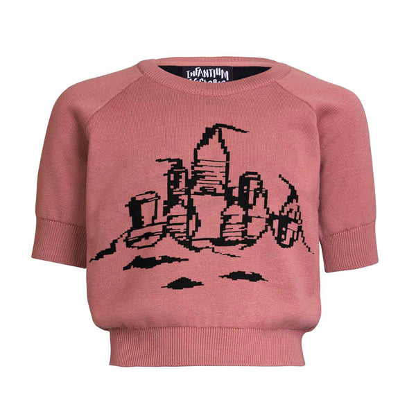 Pink Knit Top with Beach Castle for Kids