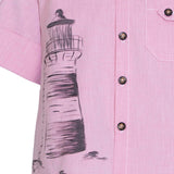 Handbemaltes rosafarbenes Hemd Limited Edition, GOTS
