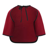 Red Corduroy Bib with Sleeves
