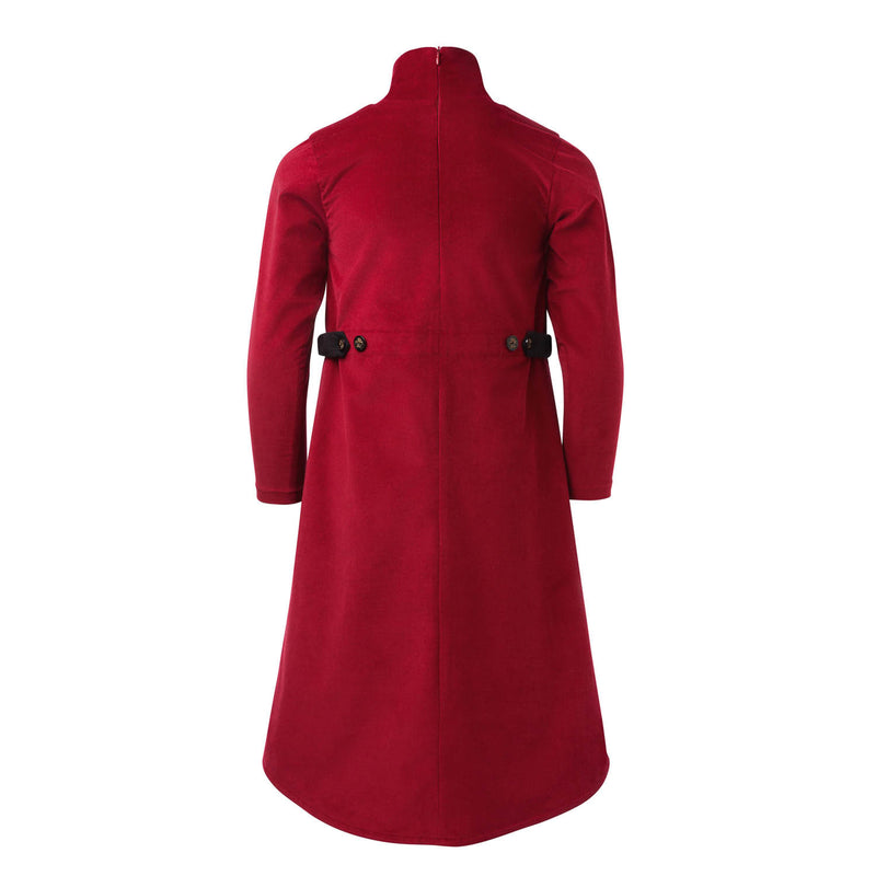 Red Corduroy Turtleneck Dress