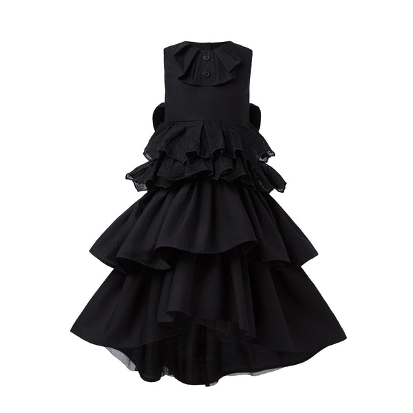 Net Party Wear Black Girls Gown, 0-12 Years at Rs 750 in Meerut | ID:  22263066773