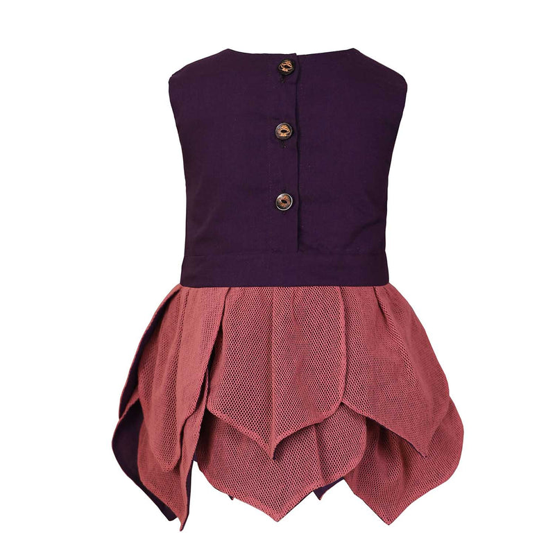 Purple Baby Dress with Flower Petals