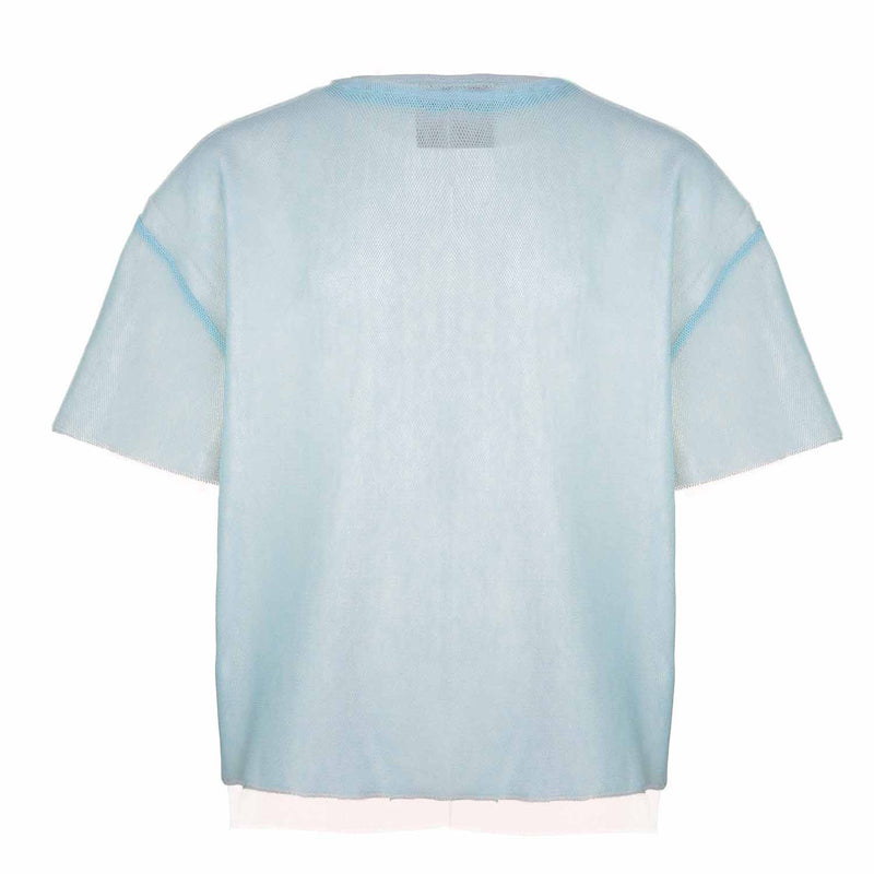 Blaues transparentes T-Shirt