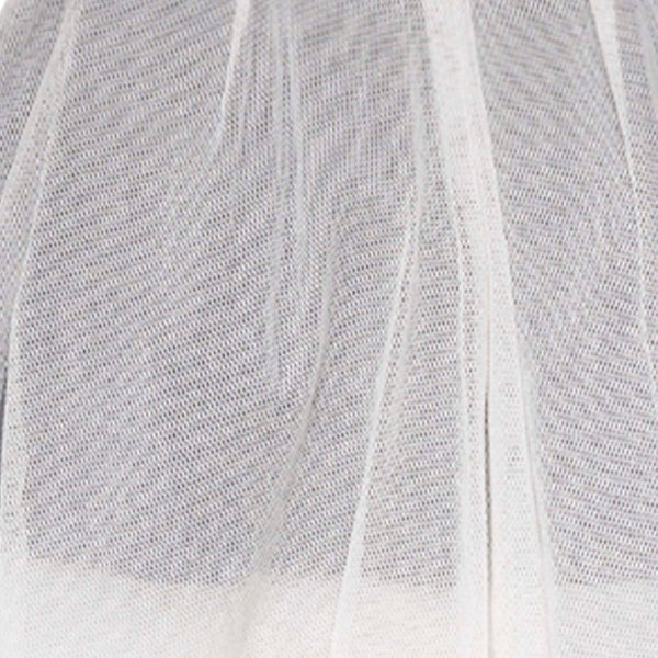 Weißes Kleid mit Mesh-Overlay