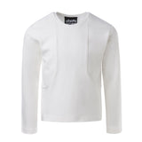 White Longsleeve with Blend Textiles