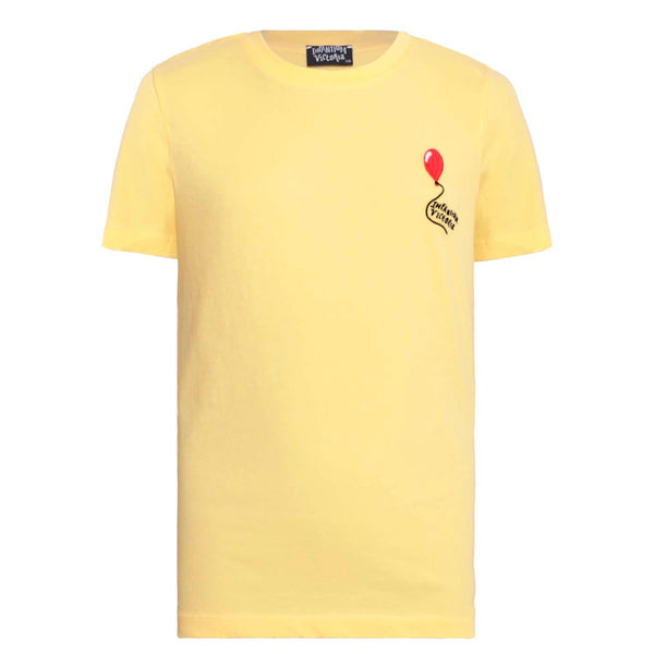 Kinder T-Shirt in Gelb mit Stickerei