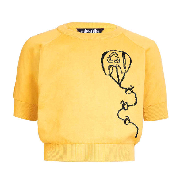 Yellow Knit Top with Kite for Kids