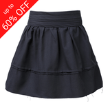 Black Mini Skirt with Pleated Belt